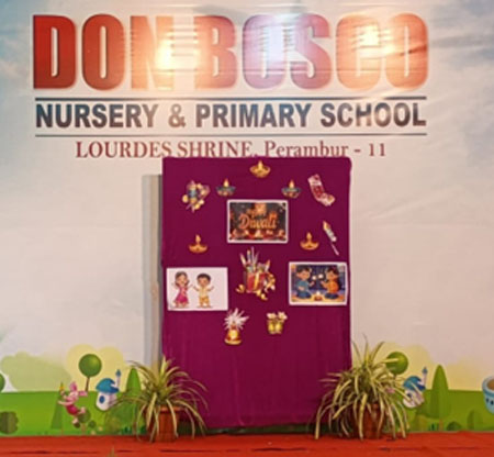 17.10.2025 - The Diwali Program was staged by the students of UKG A & B