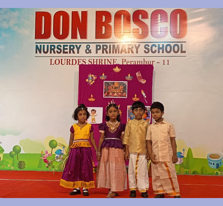 17.10.2025 - The Diwali Program was staged by the students of UKG A & B