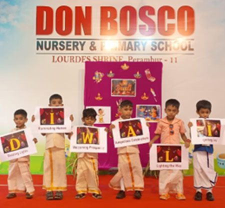 17.10.2025 - The Diwali Program was staged by the students of UKG A & B