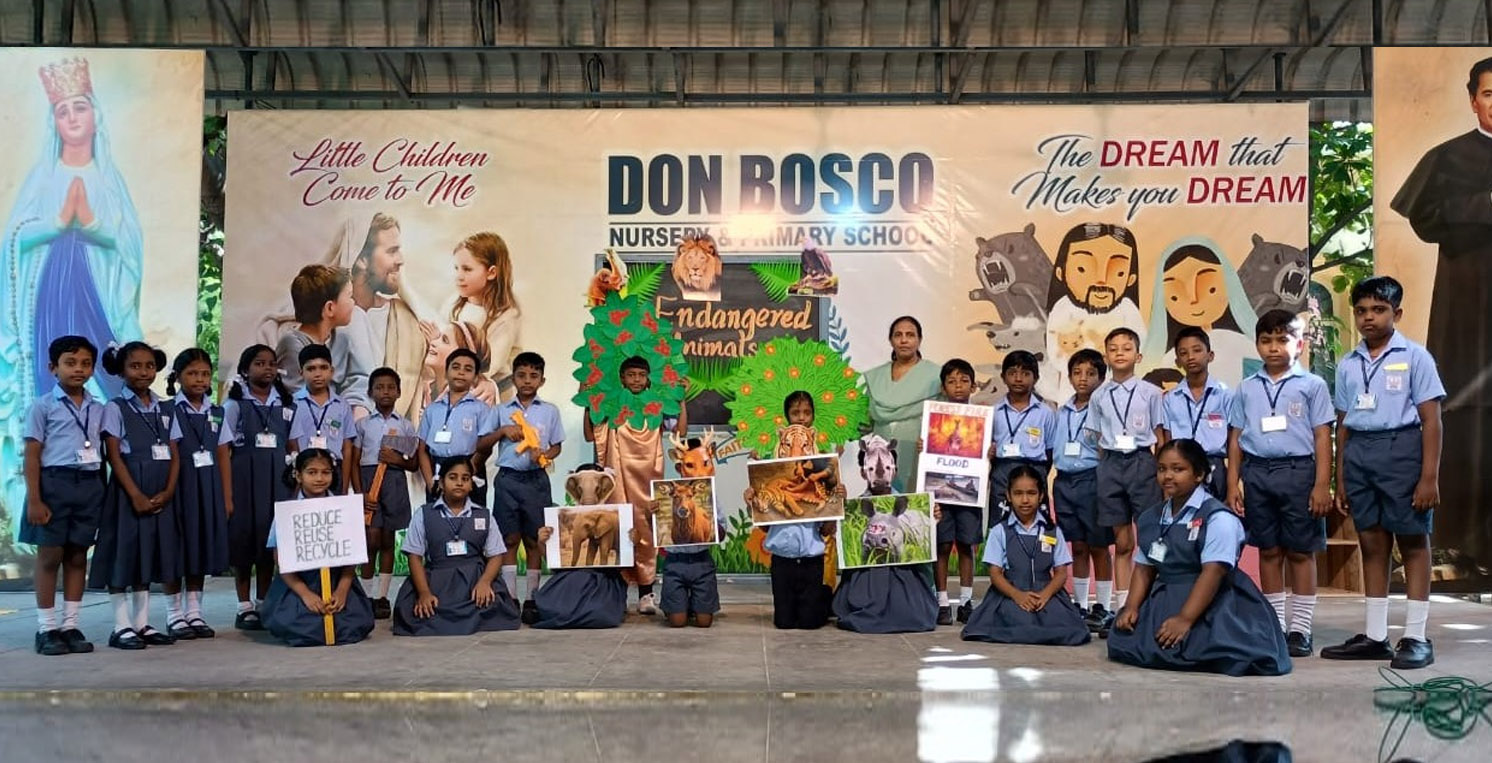 STD-IV Class Assembly - Endangered Animals (30.07.2025) Students spoke about preserving the forest, preserving the wild animals in the forest, Reduce, Reuse, Recycle.