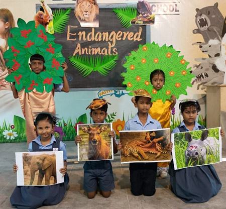 STD-IV Class Assembly - Endangered Animals (30.07.2025) Students spoke about preserving the forest, preserving the wild animals in the forest, Reduce, Reuse, Recycle.