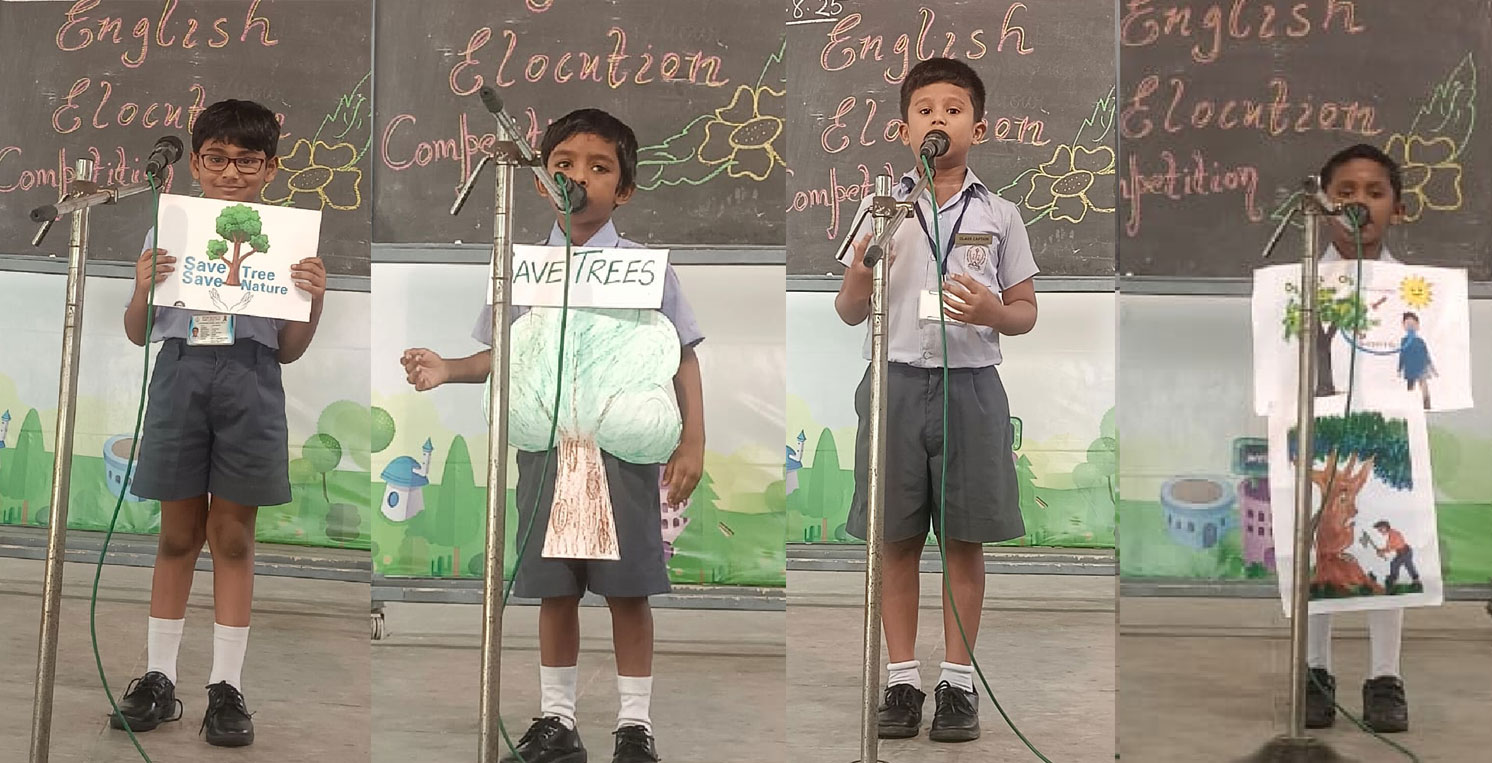 English Elocution Competition was conducted for the students from STD-I to STD-V (08.08.2025)