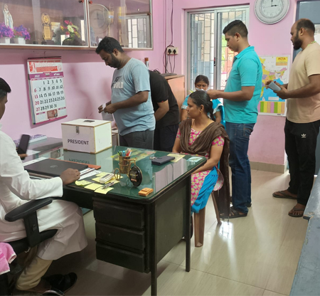 PTA ELECTION: 2025-2026 (24.07.2025) Our Rector & Correspondent Rev. Fr. Stanislaus, Our Principal Rev. Fr. Arokia Vincent, The Election officer Mrs. Jacintha, Our Headmistress Mrs. Ansilam Roslin and Parents were present for the Introduction of the Nominees of the PTA Election for the year 2025-2026 of our school. Postes for the Election were: (President, Vice President, Secretary,Treasurer & Class Representative) Our Principal Rev. Fr. Arokia Vincent welcomed the parents and spoke to the parents the importance of the role of PTA. Our rector and correspondent Rev. Stanislaus told the parents in his message that the PTA should work together with the school management for the betterment of the children. The Election began at 2:45. The parents had to cast their vote and drop it in the ballot box..