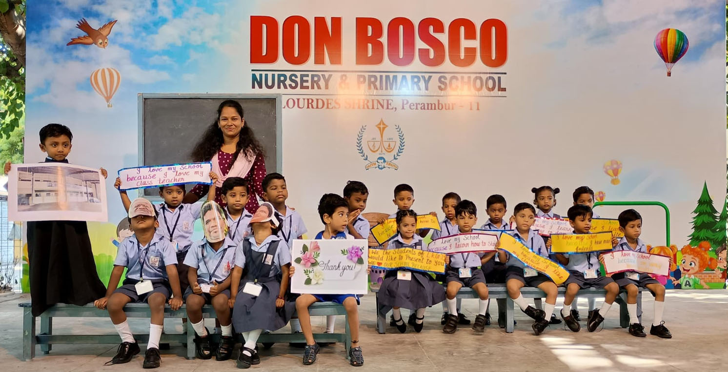 LKG-B Class Assembly - Topic: We love our school because..(06.08.2025) The students of LKG-B spoke about the different reasons why they love their school. This was their first class assembly.