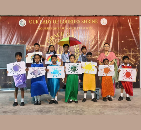 STD-II-B Class Assembly - Colours of the Rainbow (22.07.2025) Students spoke about the colours and what each colour signifies.