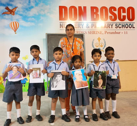 UKG-B Class Assembly The lady iron - Mrs. Indira Gandhi (28.08.2025) The children spoke about Mrs. Indira Gandhi.
