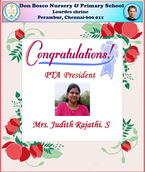 PTA President - Mrs. Judith Rajathi. S